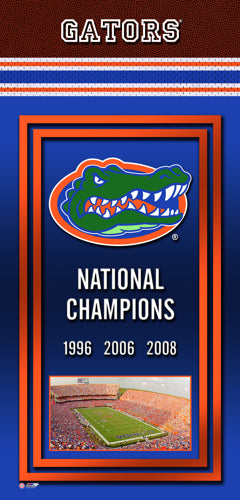 Florida Gators Framed Championship Banner