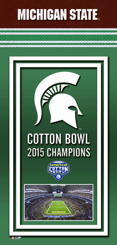 Michigan State Spartans 2015 Cotton Bowl Framed Championship Banner