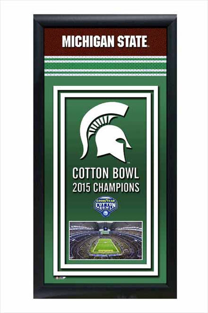 Michigan State Spartans 2015 Cotton Bowl Framed Championship Banner