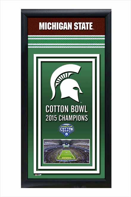 Michigan State Spartans 2015 Cotton Bowl Framed Championship Banner