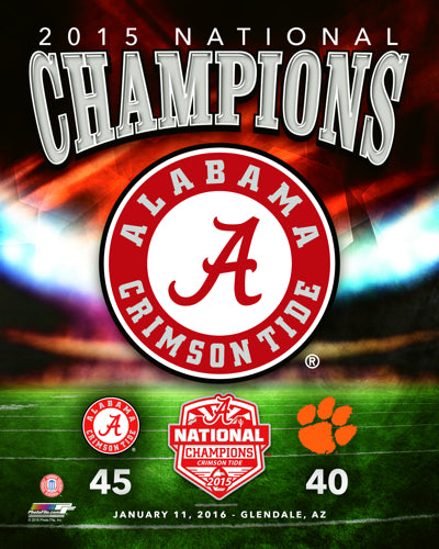 Alabama Crimson Tide 2015 National Champions Team Logo