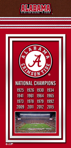 University of Alabama Crimson Tide Framed Championship Banner Miniframe