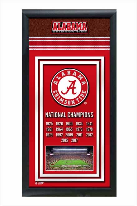 Alabama Crimson Tide 2017 National Champions Framed Championship Banner