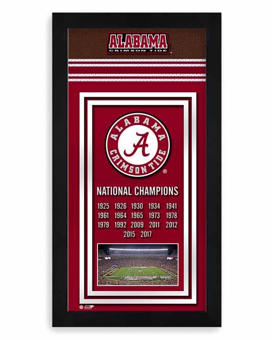 Alabama Crimson Tide 2017 National Champions Framed Championship Banner Miniframe